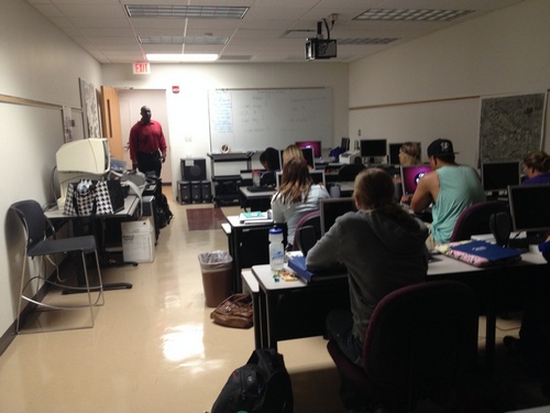 Michael, CEO of SOAR Technology, teaching accessible technology at Florida State University